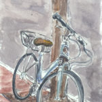 "town cruiser bike" watercolor and ink